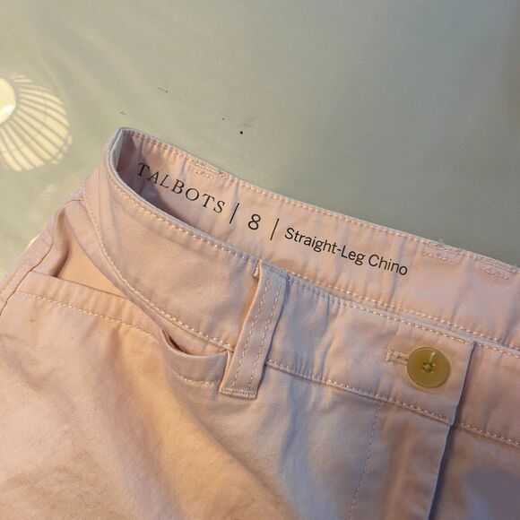Talbots Straight-Leg Chino Blush Pink Size 8 - Picture 7 of 13